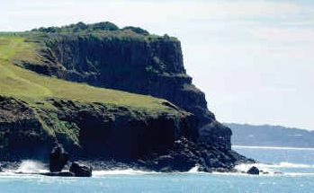 Terrifying fall: The cliff above the northern end of Boulder Beach. Terrifying fall: The cliff above the northern end of Boulder Beach.